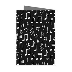 Chalk-music-notes-signs-seamless-pattern Mini Greeting Cards (pkg Of 8) by Wegoenart