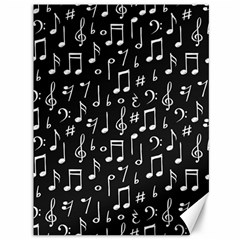 Chalk-music-notes-signs-seamless-pattern Canvas 36  X 48 