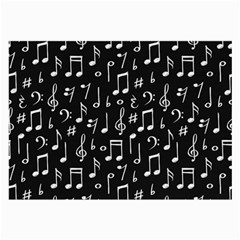 Chalk-music-notes-signs-seamless-pattern Large Glasses Cloth by Wegoenart