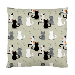 Cute-cat-seamless-pattern Standard Cushion Case (two Sides) by Wegoenart