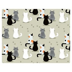 Cute-cat-seamless-pattern Double Sided Flano Blanket (medium)  by Wegoenart