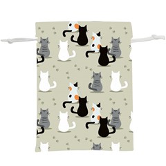 Cute-cat-seamless-pattern  Lightweight Drawstring Pouch (xl) by Wegoenart