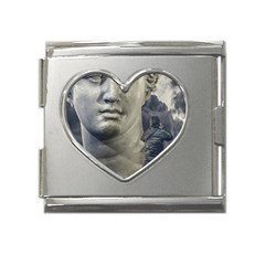 Men Taking Photos Of Greek Goddess Mega Link Heart Italian Charm (18mm) by dflcprintsclothing