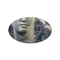 Men Taking Photos Of Greek Goddess Sticker (oval) by dflcprintsclothing