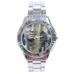 Men Taking Photos Of Greek Goddess Stainless Steel Analogue Watch by dflcprintsclothing