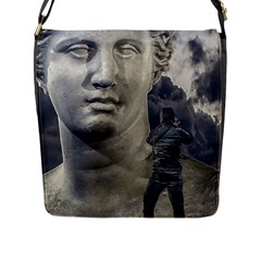 Men Taking Photos Of Greek Goddess Flap Closure Messenger Bag (l) by dflcprintsclothing