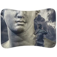 Men Taking Photos Of Greek Goddess Velour Seat Head Rest Cushion by dflcprintsclothing