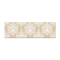 Clean Brown And White Ornament Damask Vintage Sticker (bumper) by ConteMonfrey