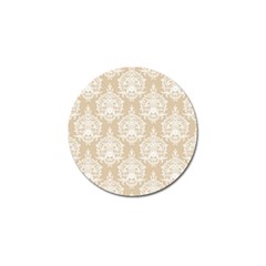 Clean Brown And White Ornament Damask Vintage Golf Ball Marker by ConteMonfrey