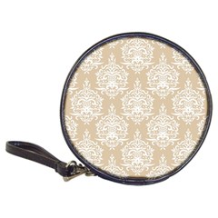 Clean Brown And White Ornament Damask Vintage Classic 20-cd Wallets by ConteMonfrey