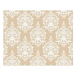 Clean Brown And White Ornament Damask Vintage Double Sided Flano Blanket (Large)  80 x60  Blanket Front