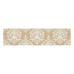 Clean Brown And White Ornament Damask Vintage Banner And Sign 4  X 1  by ConteMonfrey