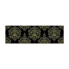 Black And Green Ornament Damask Vintage Sticker (bumper)