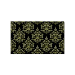 Black And Green Ornament Damask Vintage Sticker Rectangular (100 Pack) by ConteMonfrey