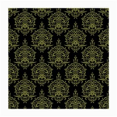 Black And Green Ornament Damask Vintage Medium Glasses Cloth by ConteMonfrey