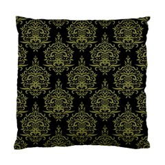 Black And Green Ornament Damask Vintage Standard Cushion Case (two Sides) by ConteMonfrey