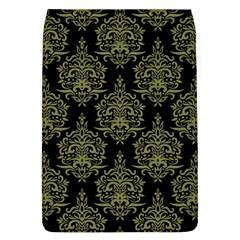 Black And Green Ornament Damask Vintage Removable Flap Cover (l) by ConteMonfrey