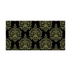 Black And Green Ornament Damask Vintage Yoga Headband by ConteMonfrey