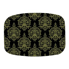 Black And Green Ornament Damask Vintage Mini Square Pill Box by ConteMonfrey