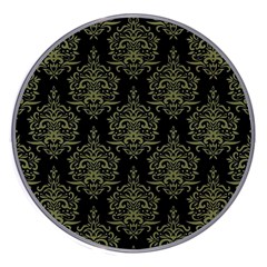 Black And Green Ornament Damask Vintage Wireless Charger by ConteMonfrey