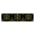 Black And Green Ornament Damask Vintage Banner and Sign 4  x 1  Front