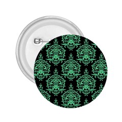 Black And Neon Ornament Damask Vintage 2 25  Buttons by ConteMonfrey