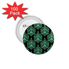 Black And Neon Ornament Damask Vintage 1 75  Buttons (100 Pack)  by ConteMonfrey