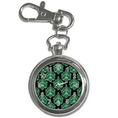 Black And Neon Ornament Damask Vintage Key Chain Watches by ConteMonfrey