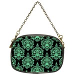 Black And Neon Ornament Damask Vintage Chain Purse (One Side) Front