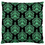 Black And Neon Ornament Damask Vintage Large Flano Cushion Case (One Side) Front