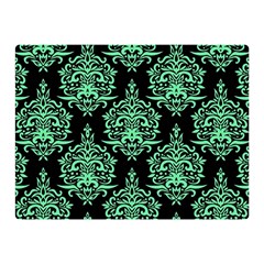 Black And Neon Ornament Damask Vintage Double Sided Flano Blanket (mini)  by ConteMonfrey