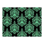 Black And Neon Ornament Damask Vintage Double Sided Flano Blanket (Mini)  35 x27  Blanket Front