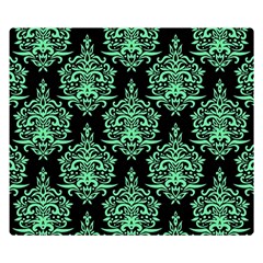 Black And Neon Ornament Damask Vintage Double Sided Flano Blanket (small)  by ConteMonfrey