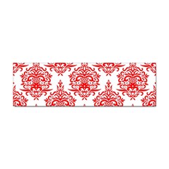 White And Red Ornament Damask Vintage Sticker (bumper) by ConteMonfrey