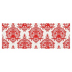 White And Red Ornament Damask Vintage Banner And Sign 8  X 3  by ConteMonfrey