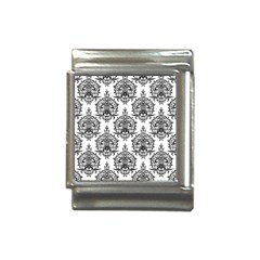 Black And White Ornament Damask Vintage Italian Charm (13mm)