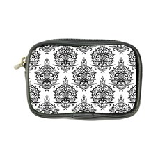 Black And White Ornament Damask Vintage Coin Purse by ConteMonfrey