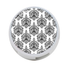 Black And White Ornament Damask Vintage 4-port Usb Hub (one Side) by ConteMonfrey