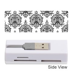 Black And White Ornament Damask Vintage Memory Card Reader (stick) by ConteMonfrey