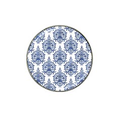 Blue And White Ornament Damask Vintage Hat Clip Ball Marker (10 Pack) by ConteMonfrey