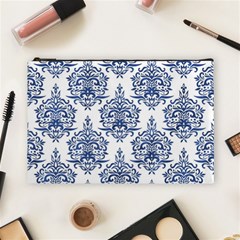 Blue And White Ornament Damask Vintage Cosmetic Bag (large) by ConteMonfrey