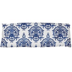 Blue And White Ornament Damask Vintage Body Pillow Case Dakimakura (two Sides) by ConteMonfrey