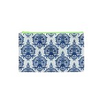 Blue And White Ornament Damask Vintage Cosmetic Bag (XS) Front