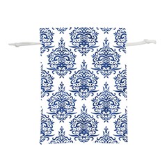 Blue And White Ornament Damask Vintage Lightweight Drawstring Pouch (s) by ConteMonfrey