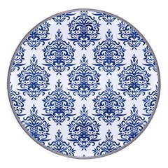 Blue And White Ornament Damask Vintage Wireless Charger by ConteMonfrey