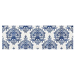 Blue And White Ornament Damask Vintage Banner And Sign 6  X 2 