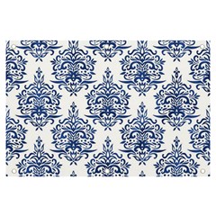 Blue And White Ornament Damask Vintage Banner And Sign 6  X 4  by ConteMonfrey