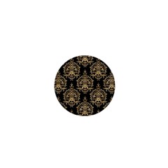 Black And Cream Ornament Damask Vintage 1  Mini Magnets by ConteMonfrey