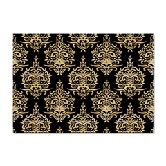 Black And Cream Ornament Damask Vintage Sticker A4 (10 Pack) by ConteMonfrey