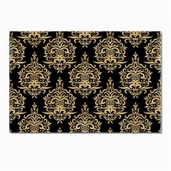 Black And Cream Ornament Damask Vintage Postcards 5  X 7  (pkg Of 10) by ConteMonfrey